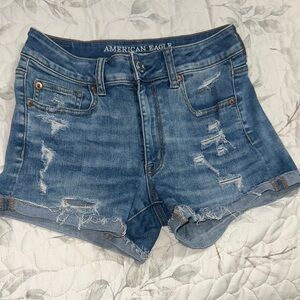 American Eagle Outfitters Distressed Blue Jean Shorts